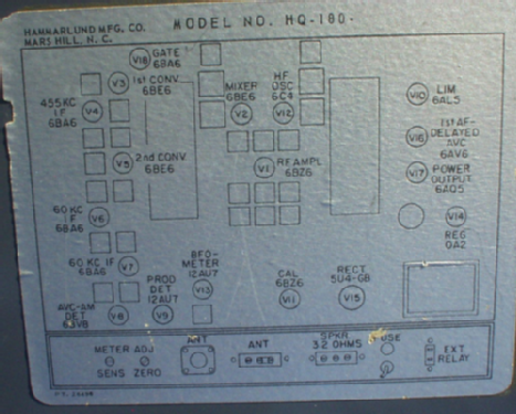 HQ-One Eighty HQ-180; Hammarlund Mfg. Co. (ID = 1512361) Amateur-R