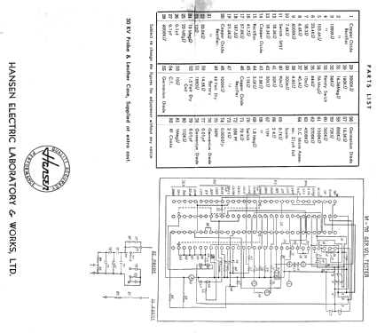 Multimeter M-70; Hansen Electric (ID = 1490006) Equipment