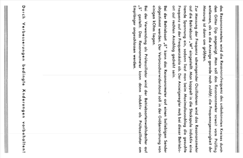 Resonanzmeter I 709; Hartmann & Braun AG; (ID = 254196) Equipment
