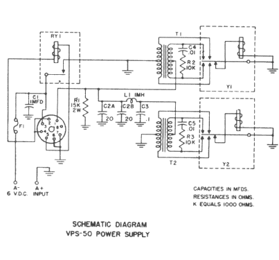 Vibrator Power Supply VPS-50; Harvey Radio Labs., (ID = 3131050) Strom-V