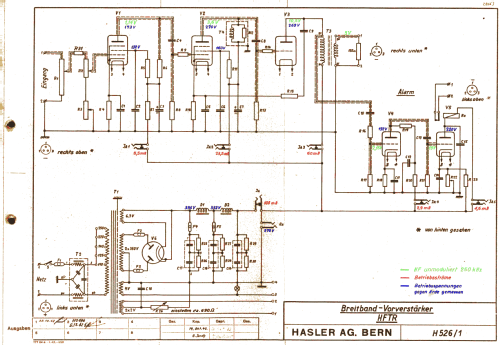 Breitband-Endverstärker HF-TR H527; Hasler AG; Bern (ID = 2374520) Ampl. HF