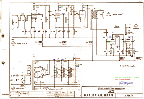 Breitband-Vorverstärker HF-TR H526; Hasler AG; Bern (ID = 2374499) HF-Verst.