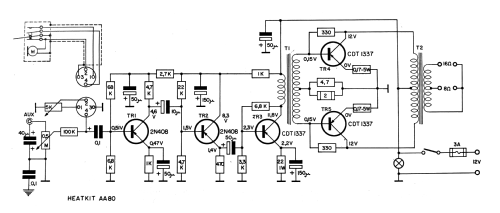Public Address Amplifier Kit AA-80; Heathkit Brand, (ID = 3199203) Kit