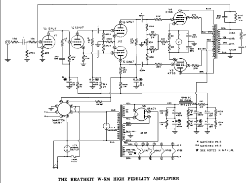 Amplifier W-5M; Heathkit Brand, (ID = 160962) Ampl/Mixer