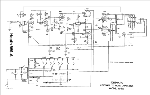 Amplifier W-6A; Heathkit Brand, (ID = 800294) Ampl/Mixer