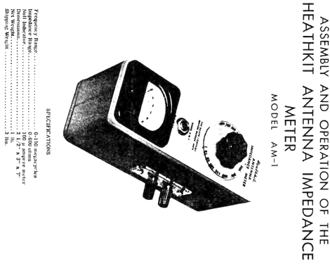 Antenna Impedance Meter AM-1; Heathkit Brand, (ID = 131858) Ausrüstung
