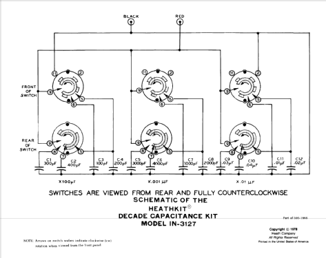 Capacitor Decade IN-3127; Heathkit Brand, (ID = 168384) Equipment