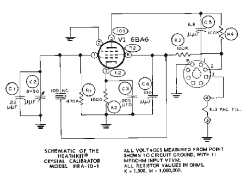 Crystal Calibrator HRA-10-1; Heathkit Brand, (ID = 167209) mod-past25