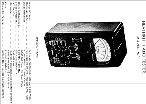 Handitester M-1; Heathkit Brand, (ID = 2311103) Equipment