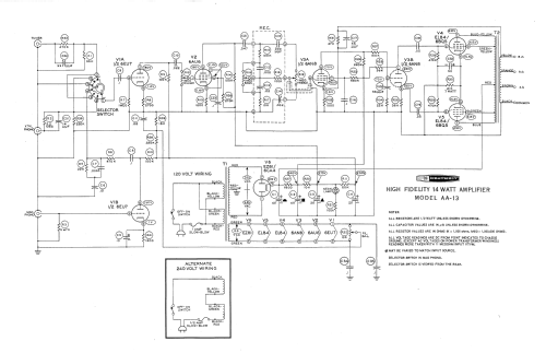 HiFi Amplifier AA-13E; Heathkit Brand, (ID = 2046425) Ampl/Mixer