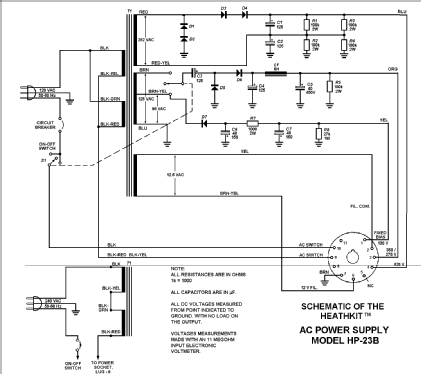 AC Power Supply HP-23B; Heathkit Brand, (ID = 517587) Strom-V