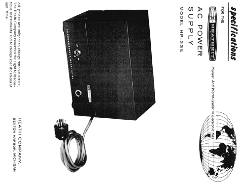 HP-23E; Heathkit Brand, (ID = 73931) Fuente-Al