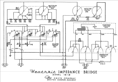 Impedance Bridge IB-1B; Heathkit Brand, (ID = 163720) Equipment