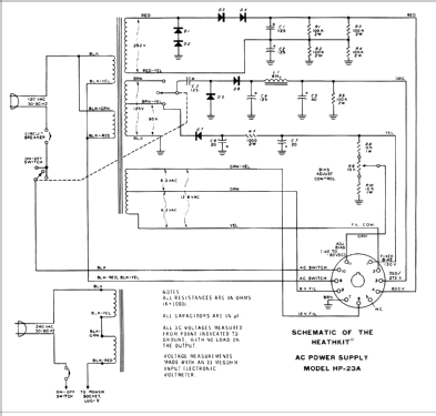 AC Power Supply HP-23A; Heathkit Brand, (ID = 74018) Fuente-Al