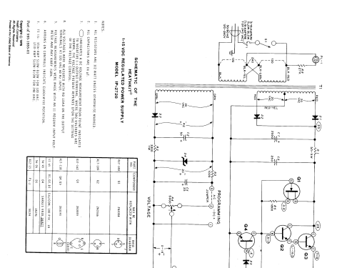 Regulated Power Supply IP-2728; Heathkit Brand, (ID = 159277) Equipment