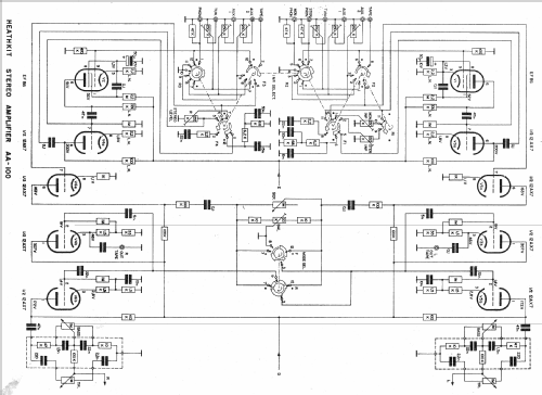 Stereo Amplifier AA-100; Heathkit Brand, (ID = 720135) Ampl/Mixer