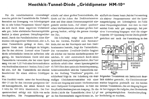 Tunnel-Dipper HM-10-A; Heathkit Brand, (ID = 732912) Ausrüstung