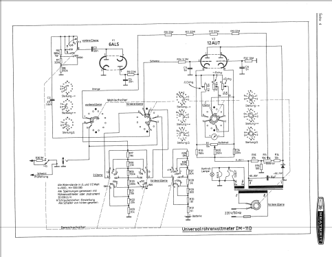 Vacuum Tube Voltmeter IM-11/D; Heathkit Brand, (ID = 1318023) Ausrüstung