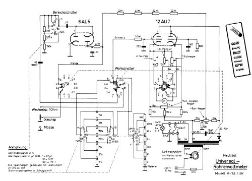 Vacuum tube voltmeter V-7A; Heathkit Brand, (ID = 2909493) Ausrüstung