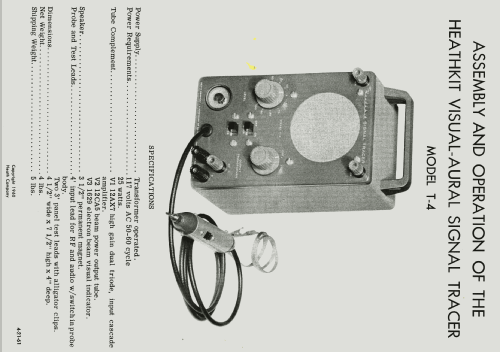 Visual-Aural-Signal-Tracer T-4; Heathkit Brand, (ID = 1954410) Equipment