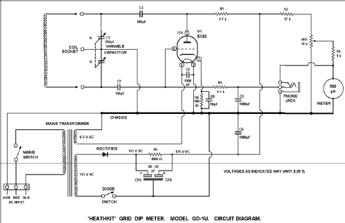 Grid Dip Meter GD-1U; Heathkit UK by (ID = 553866) Equipment