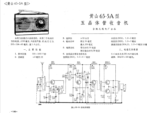 Huangshan 黄山 65-5A; Hefei 合肥无线电厂 (ID = 774553) Radio