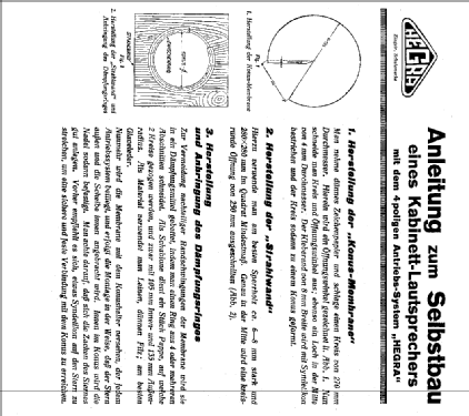 Kabinett-Lautsprecher Anleitung zum Selbstbau; Hegra, Hekra, Marke, (ID = 423104) Kit