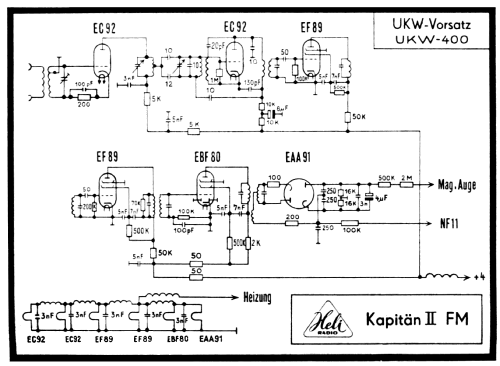 Kapitän II AM/FM; Heli Gerätebau, (ID = 1659621) Radio