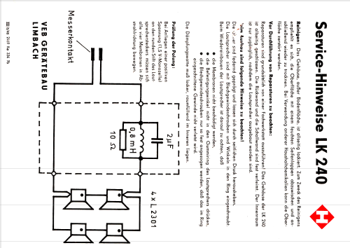 LK240; Heli Gerätebau, (ID = 1838016) Lautspr.-K