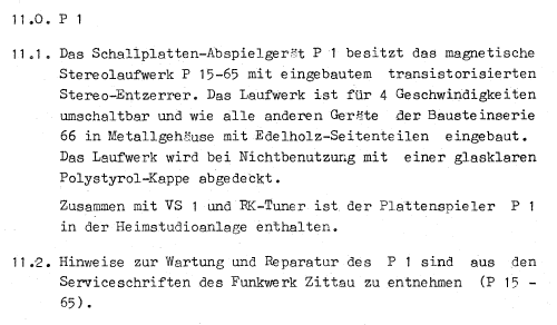 Plattenspieler P1; Heli Gerätebau, (ID = 1477754) R-Player