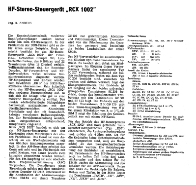 Stereo-Steuergerät RCX1002; Heli Gerätebau, (ID = 37441) Radio