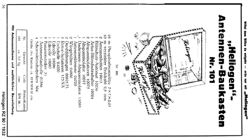 Antennenbaukasten Nr. 101; Heliogen, Hermann (ID = 1551104) Antenna