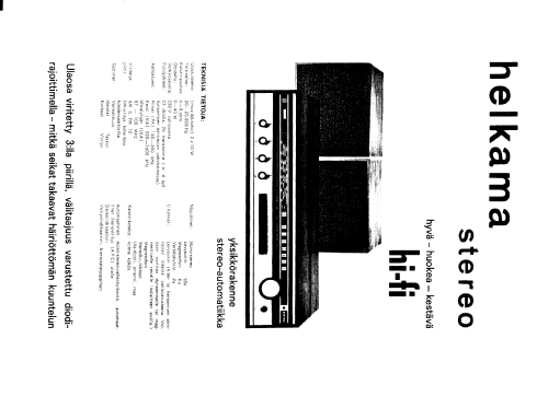 Helkama Stereo 7025; Helkama-Radio Oy; (ID = 600002) Radio