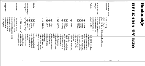 TV 1510; Helkama-Radio Oy; (ID = 1853424) Television