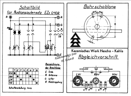 Audionspulensatz EZs0102; Hescho - Keramische (ID = 438740) mod-past25
