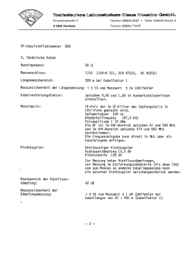 HF-Impulsreflektometer 858; Heucke, W., Techn. (ID = 3177979) Equipment