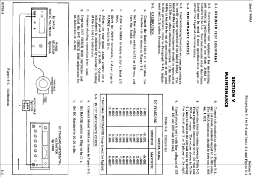 Digital Voltmeter 3440A; Hewlett-Packard, HP; (ID = 1268735) Ausrüstung