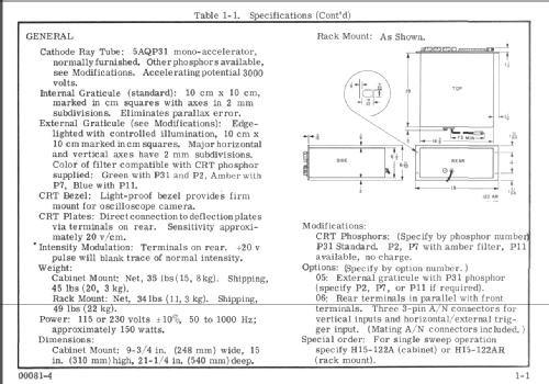 Oscilloscope 122A/AR; Hewlett-Packard, HP; (ID = 442187) Equipment