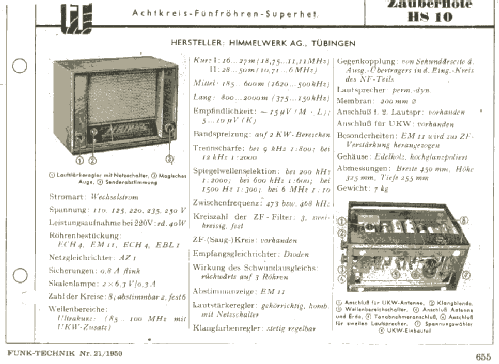 Zauberflöte HS10; Himmelwerk AG, (ID = 1766376) Radio