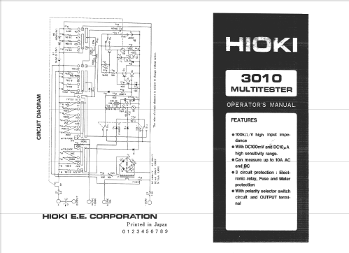Multitester 3010; Hioki E.E. (ID = 1633802) Equipment