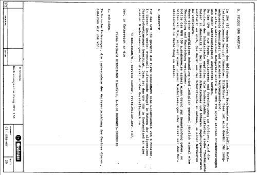 Universal-Pegelmessgerät UPM 150; Hirschmann GmbH & Co (ID = 2125613) Equipment