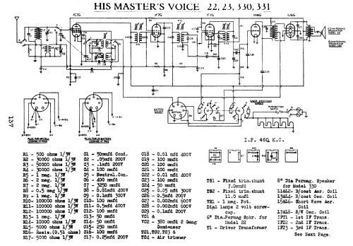 22 Ch= 518D; His Master's Voice (ID = 712556) Radio