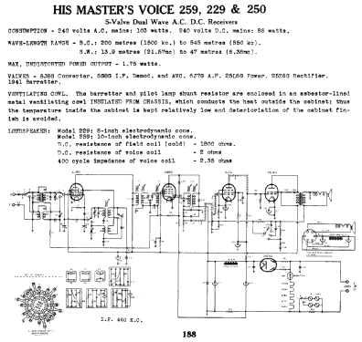 259 Ch= 549D; His Master's Voice (ID = 770784) Radio