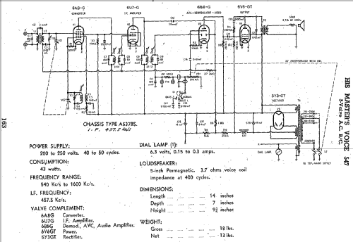 547 Ch= A537BS; His Master's Voice (ID = 612189) Radio