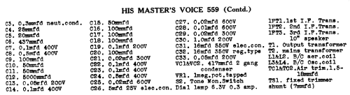 559 Ch= 539BL; His Master's Voice (ID = 771483) Radio