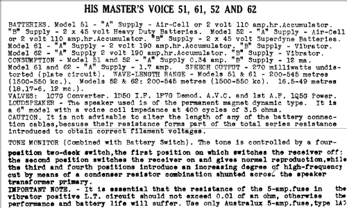 61 Ch= 459B; His Master's Voice (ID = 719353) Radio