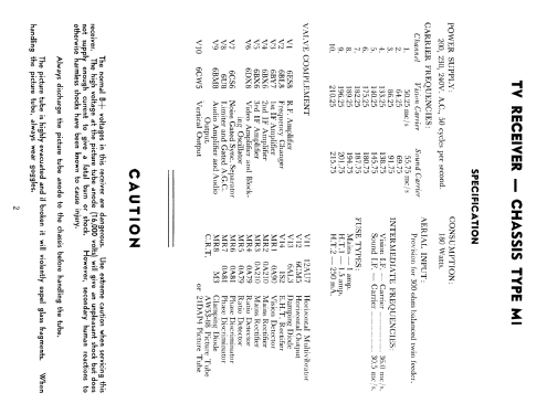 Cranbrook M1-B5 Ch= M1; His Master's Voice (ID = 2197618) Television