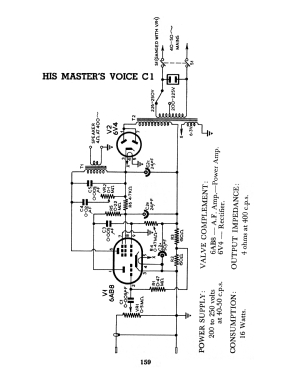 Electric Gramophone C1-81 Chassis=C1; His Master's Voice (ID = 2882258) Ampl/Mixer