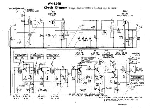 2 band Transistor 8 WH-829H; Hitachi Ltd.; Tokyo (ID = 2656817) Radio