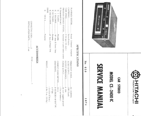 Car Stereo CS-2400 IC; Hitachi Ltd.; Tokyo (ID = 1632776) Sonido-V